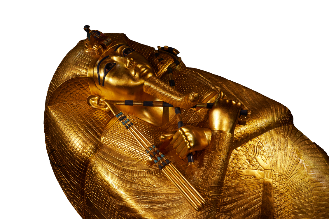 プロジェクション映像でツタンカーメンの生涯を知る